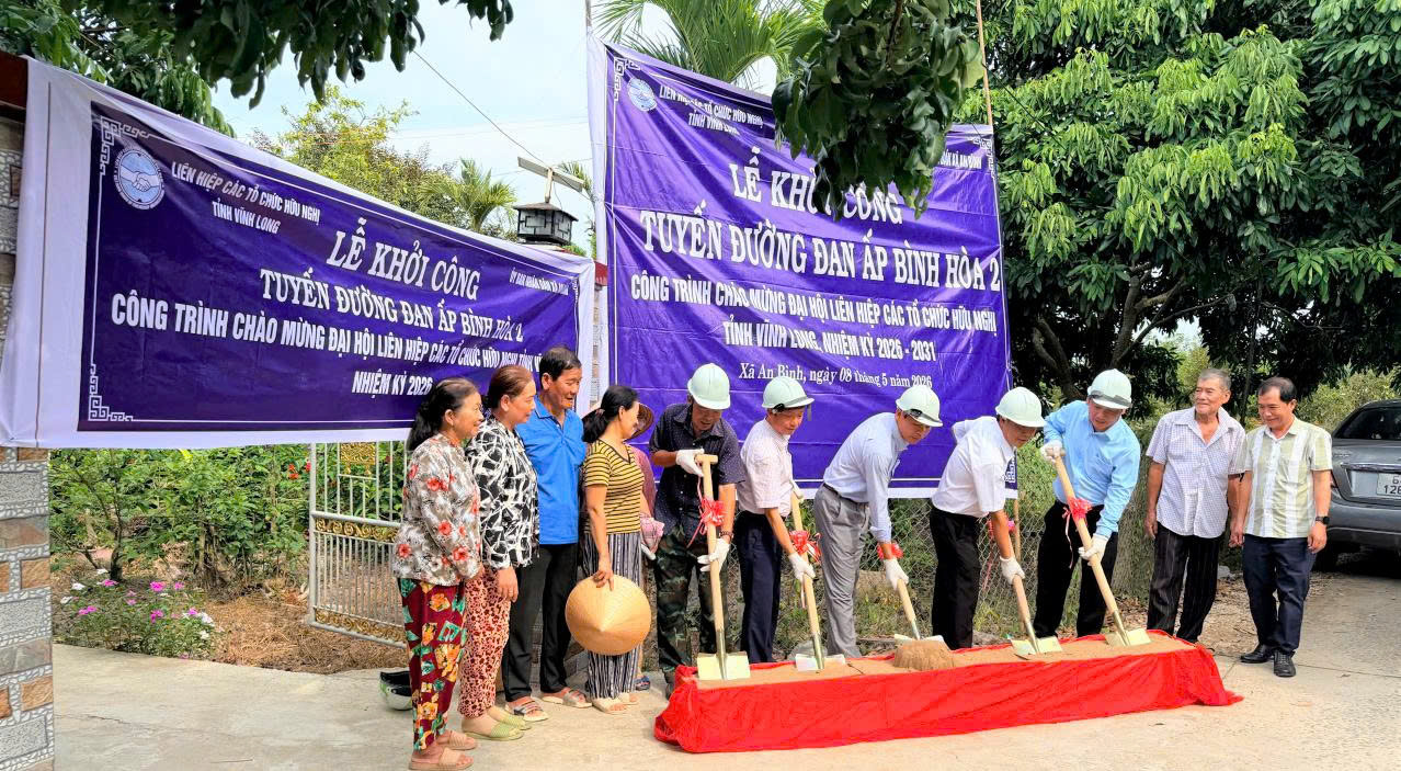 Xã An Bình khởi công tuyến đường Hàng Sao phục vụ dân sinh, thúc đẩy phát triển kinh tế - xã hội, nâng cao diện mạo nông thôn
