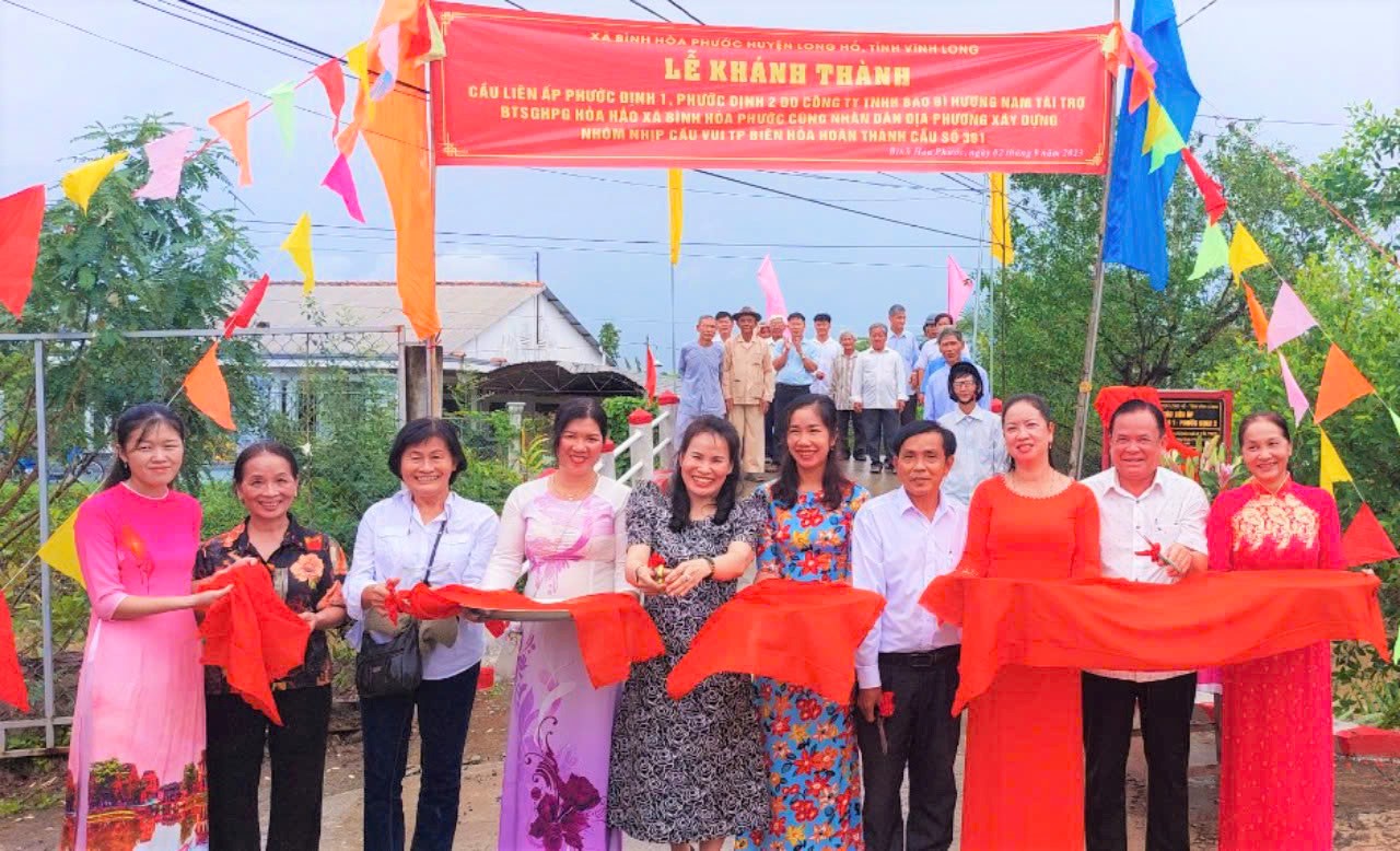 Giai đoạn 2020-2025  xã An Bình vận động xây dựng 44 cầu giao thông nông thôn