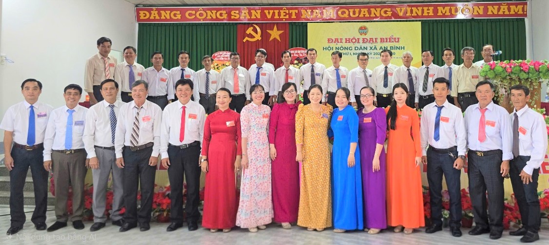 Đại hội đại biểu Hội Nông dân xã An Bình lần thứ nhất  nhiệm kỳ 2025-2030 thành công tốt đẹp
