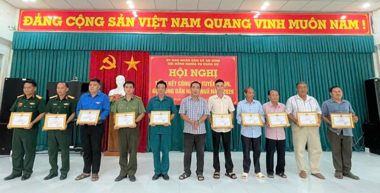 Hội đồng nghĩa vụ quân sự xã An Bình tổ chức Hội nghị tổng kết công tác tuyển quân năm 2026
