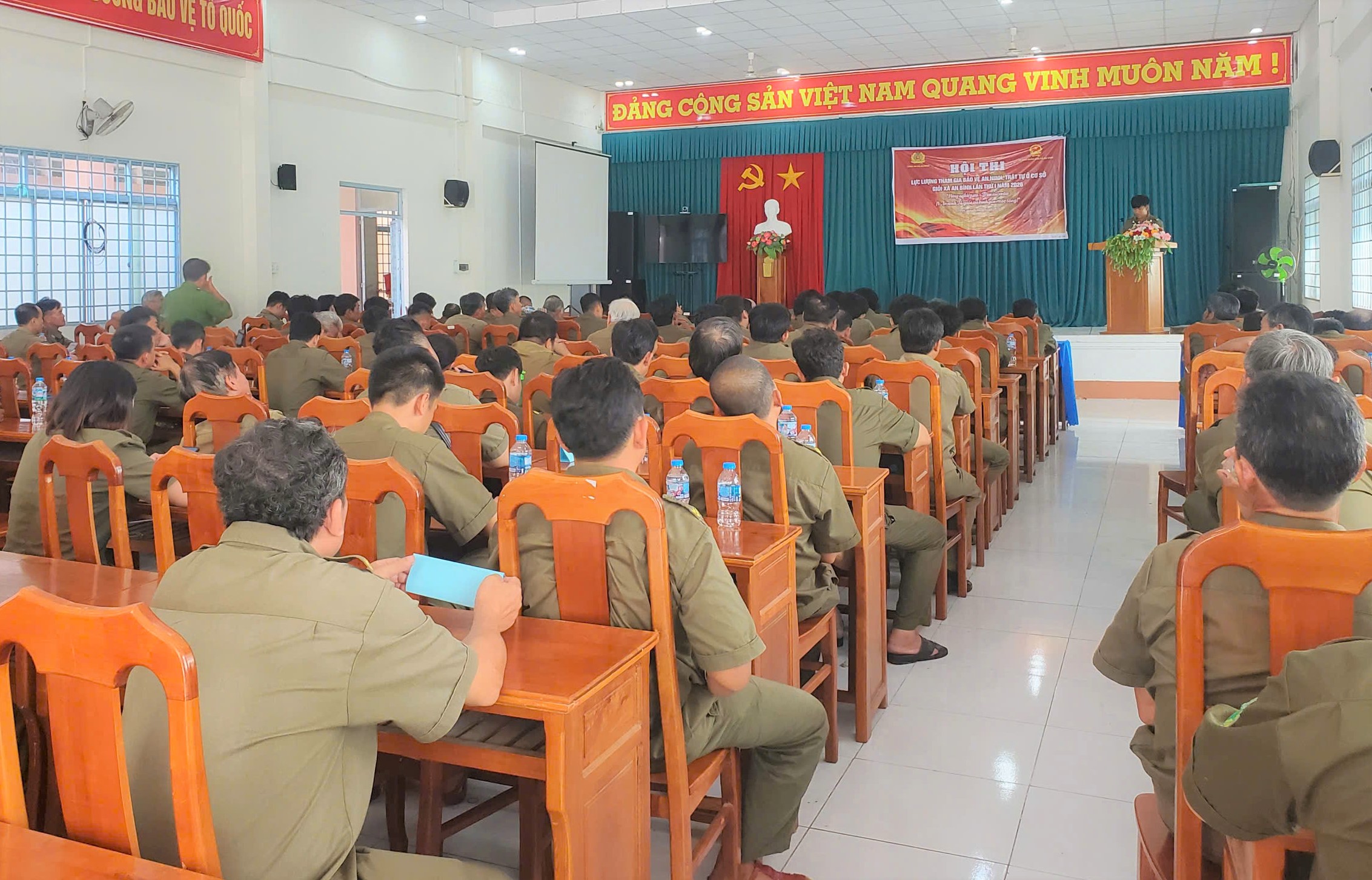 Xã An Bình tổ chức Hội thi Hội thi lực lượng tham gia bảo vệ an ninh, trật tự ở cơ sở giỏi xã An Bình lần thứ nhất năm 2026