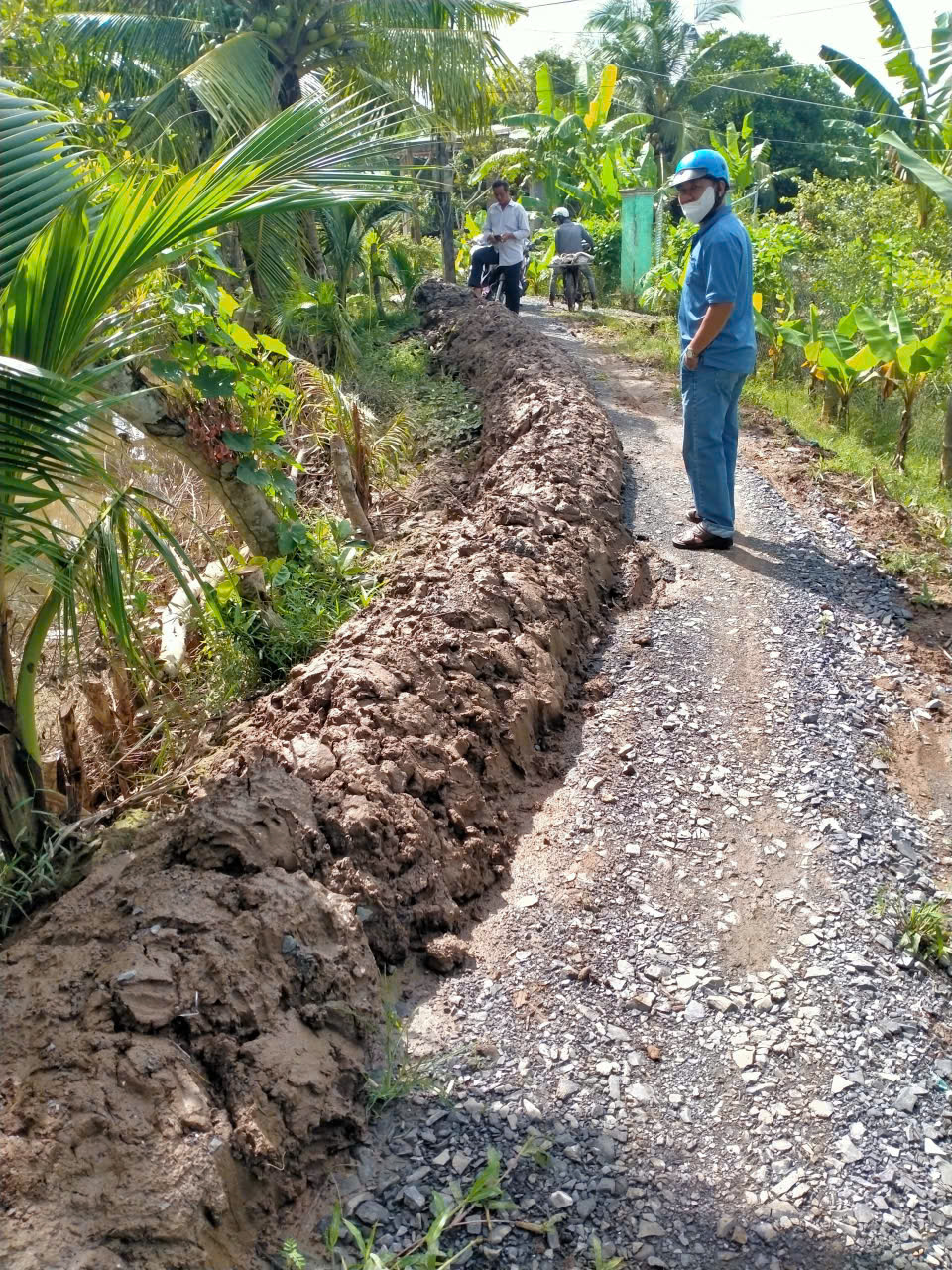 Xã An Bình Triều cường lên nhanh và ở mức xấp xỉ báo động 2 (BĐII) đến cao hơn BĐ III 41cm trong 24 giờ qua